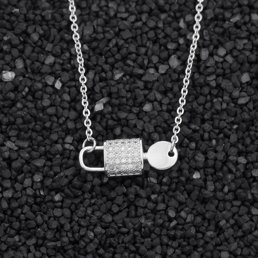 Padlock Crystal Necklace