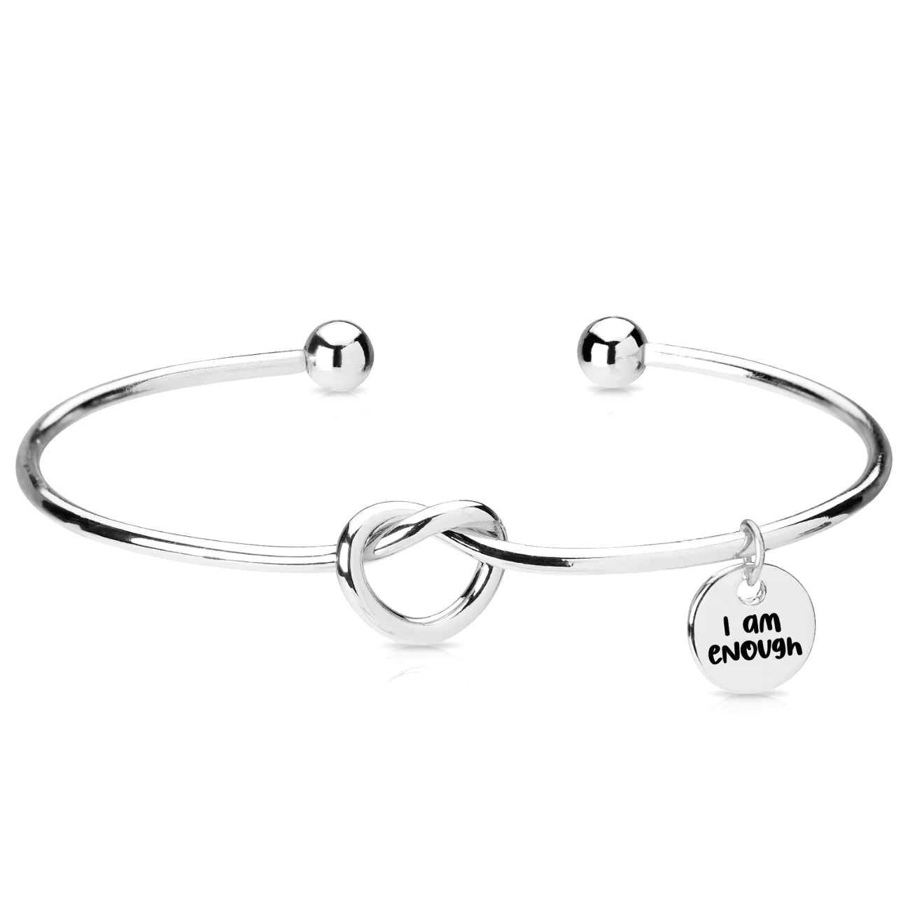I Am Enough Knot Charm Bracelet