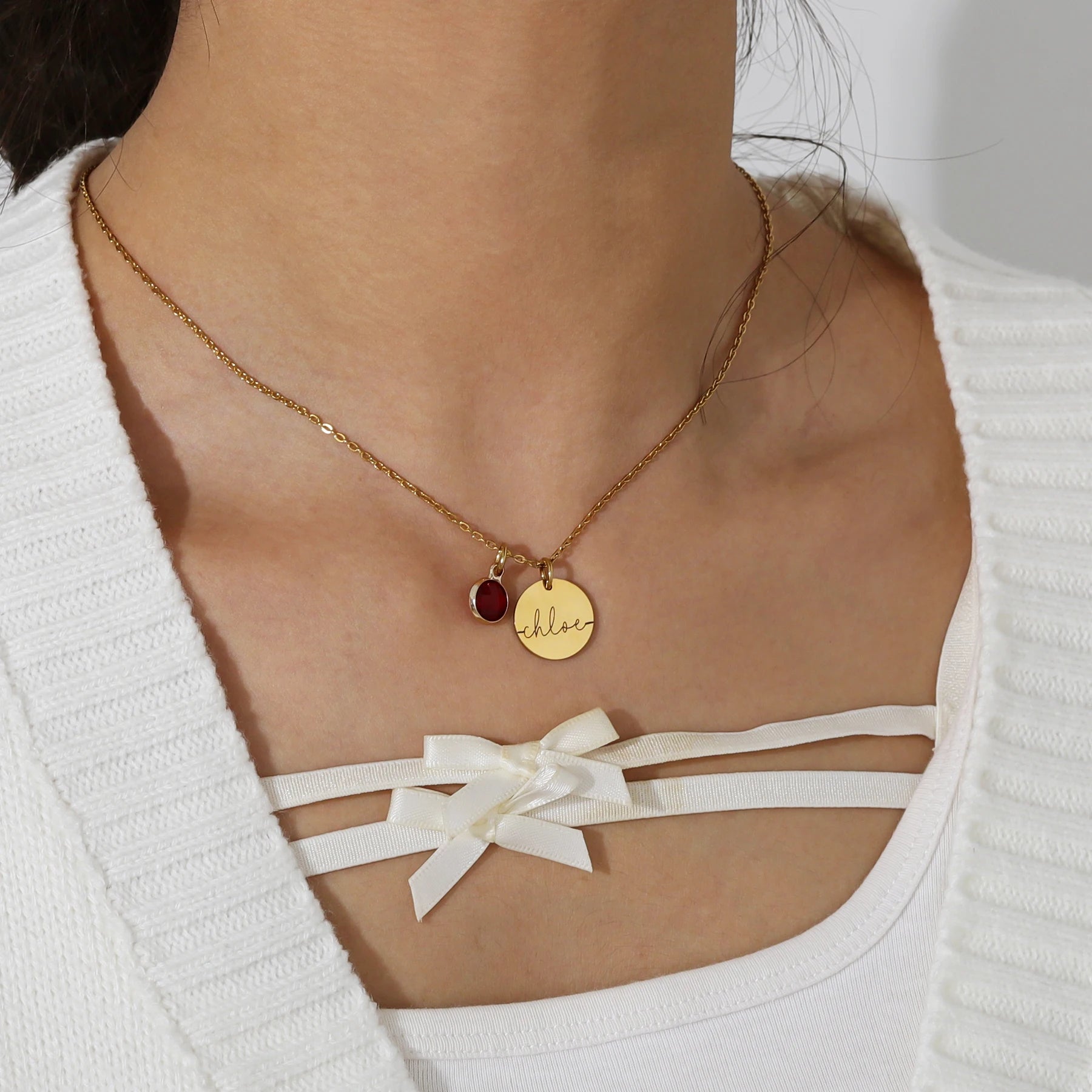 Personalized Birth Stone Necklace