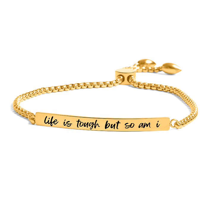 FREE - Life Is Tough Gold Drawstring