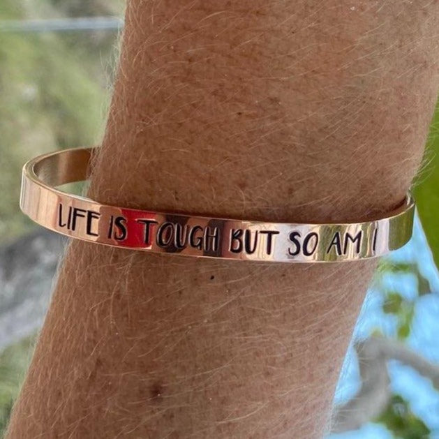Life is Tough Rose Gold Bracelet