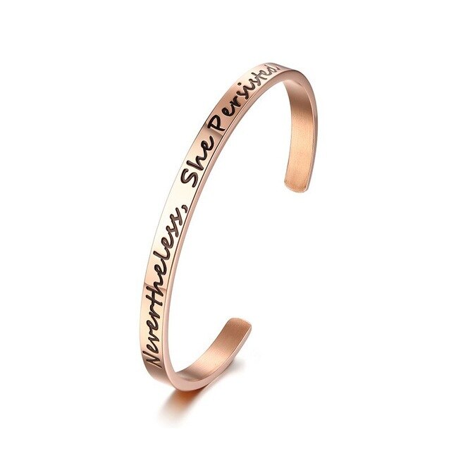 Nevertheless, She Persisted Cuff Bracelet