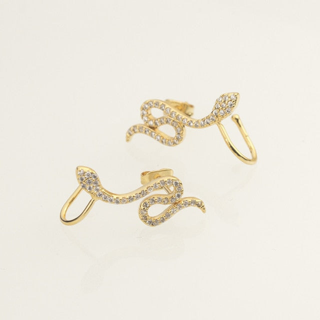 Snake Ear Jacket Earrings (3 Colors)