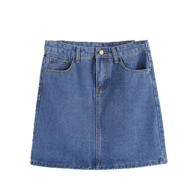 Plus Size Denim Skirt (4 Colors)