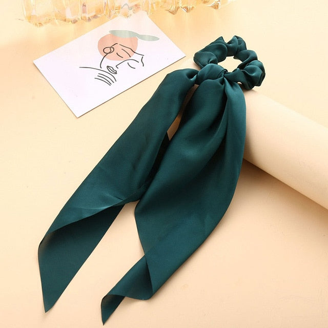 Satin Bowknot Hair Tie (13 Colors)