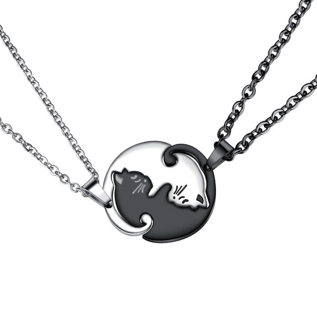 Cat Couple Necklace (2 Pieces)