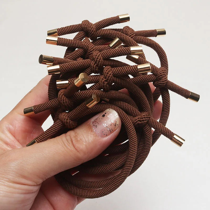 Gold Plated Hair Tie Set (10 Pieces)