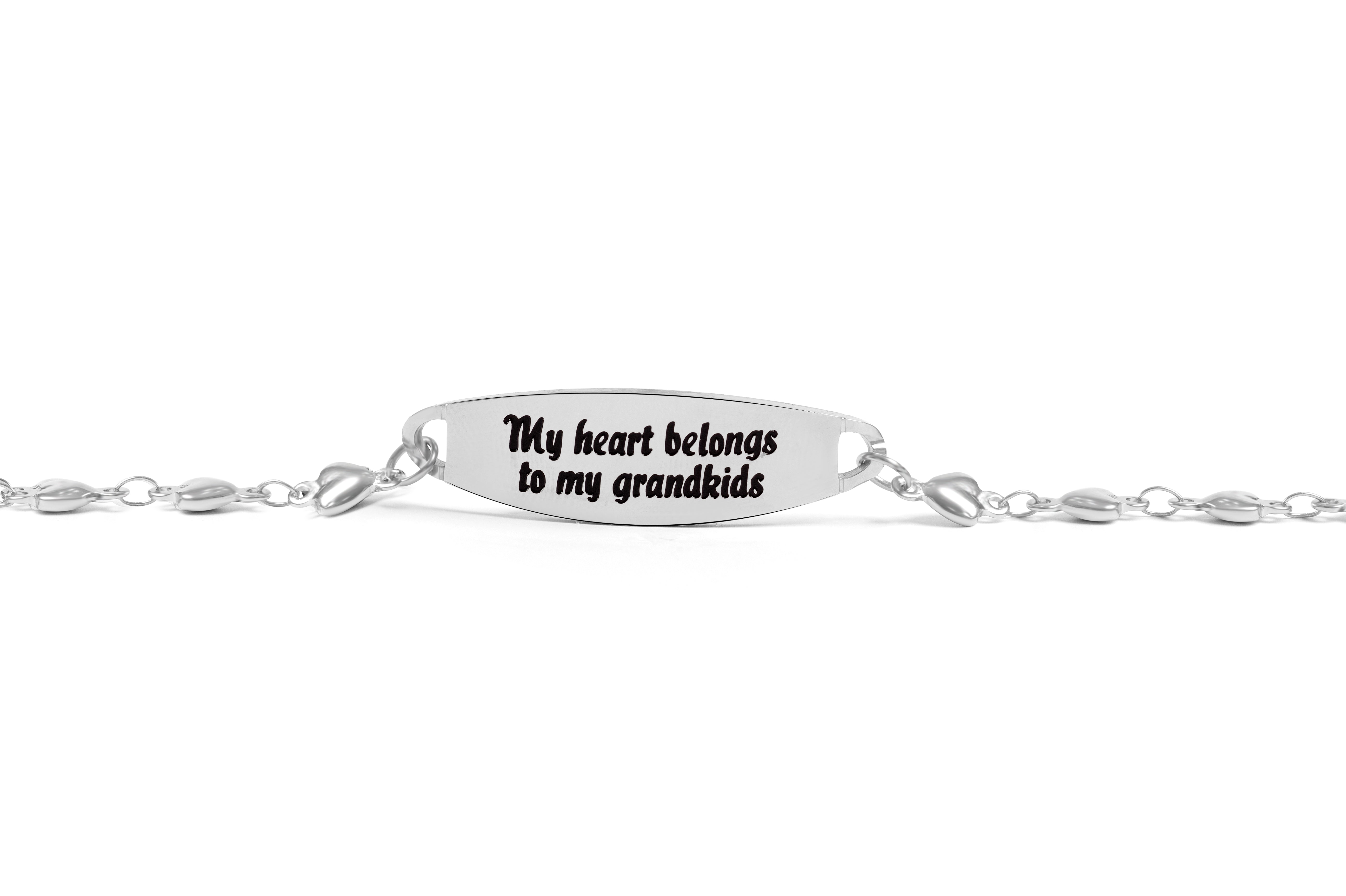 My Heart Belongs Bar Heart Bracelet