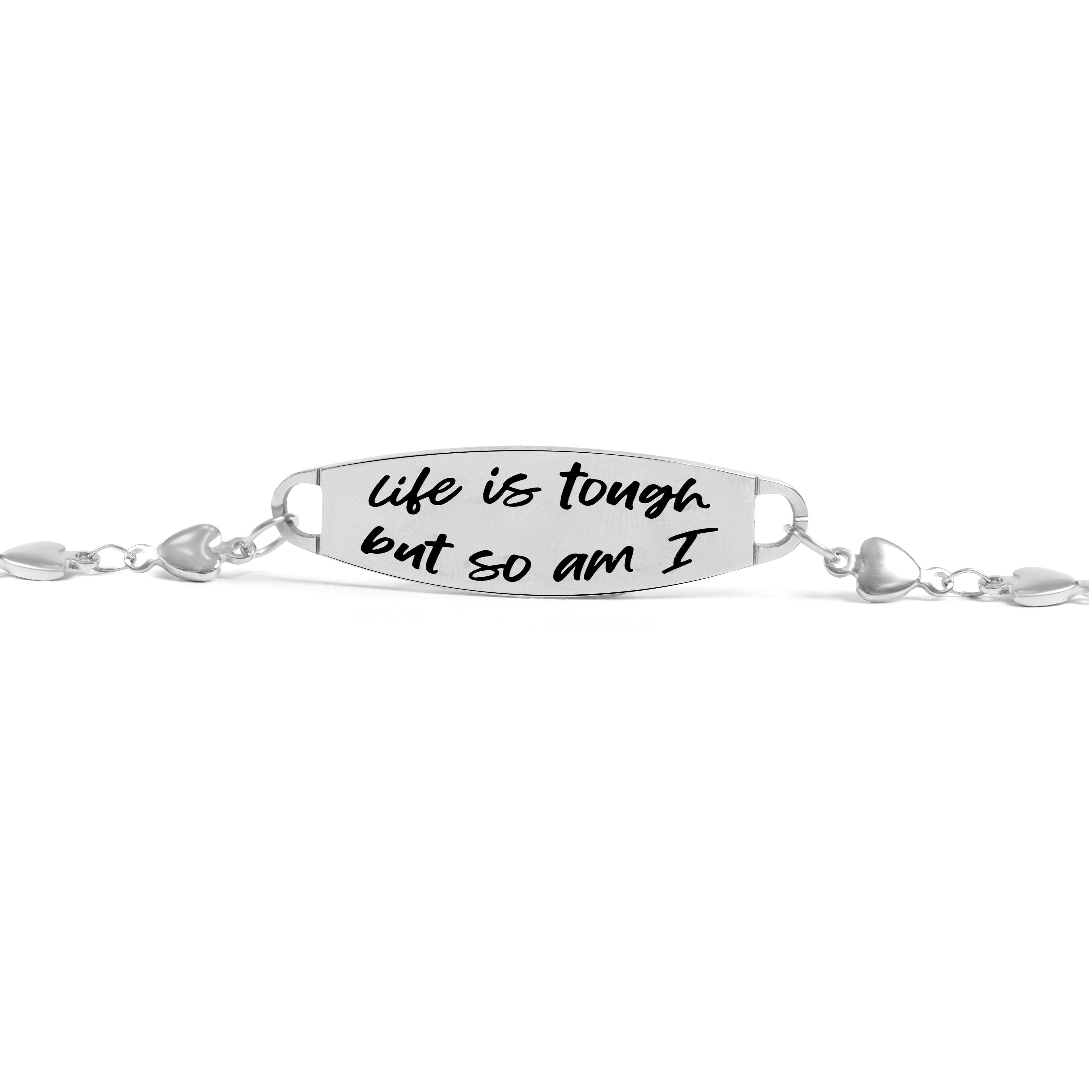 Life is Tough Bar Heart Bracelet - Exclusive Price