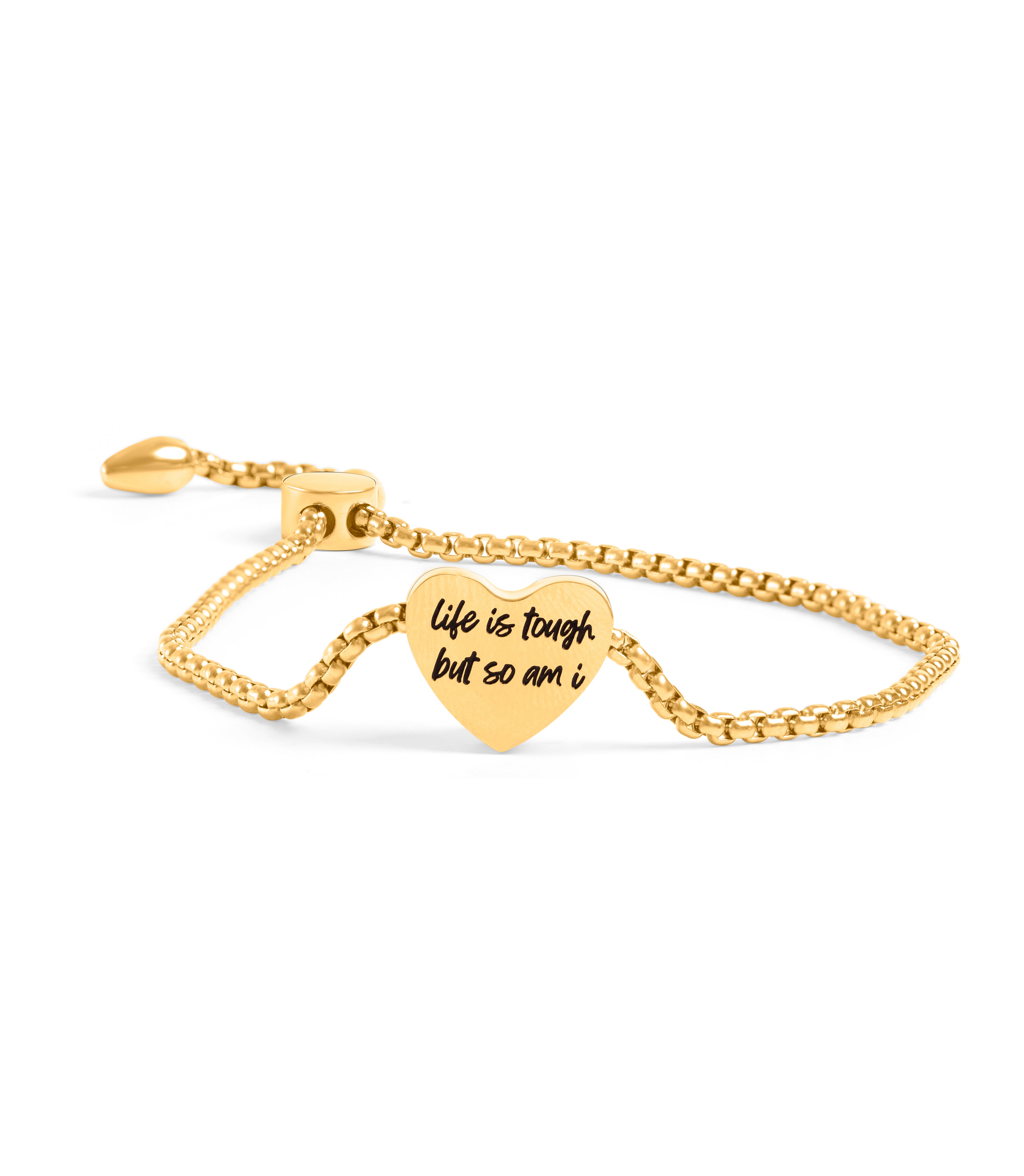 Life is Tough Gold Drawstring Bracelet - Exclusive Price