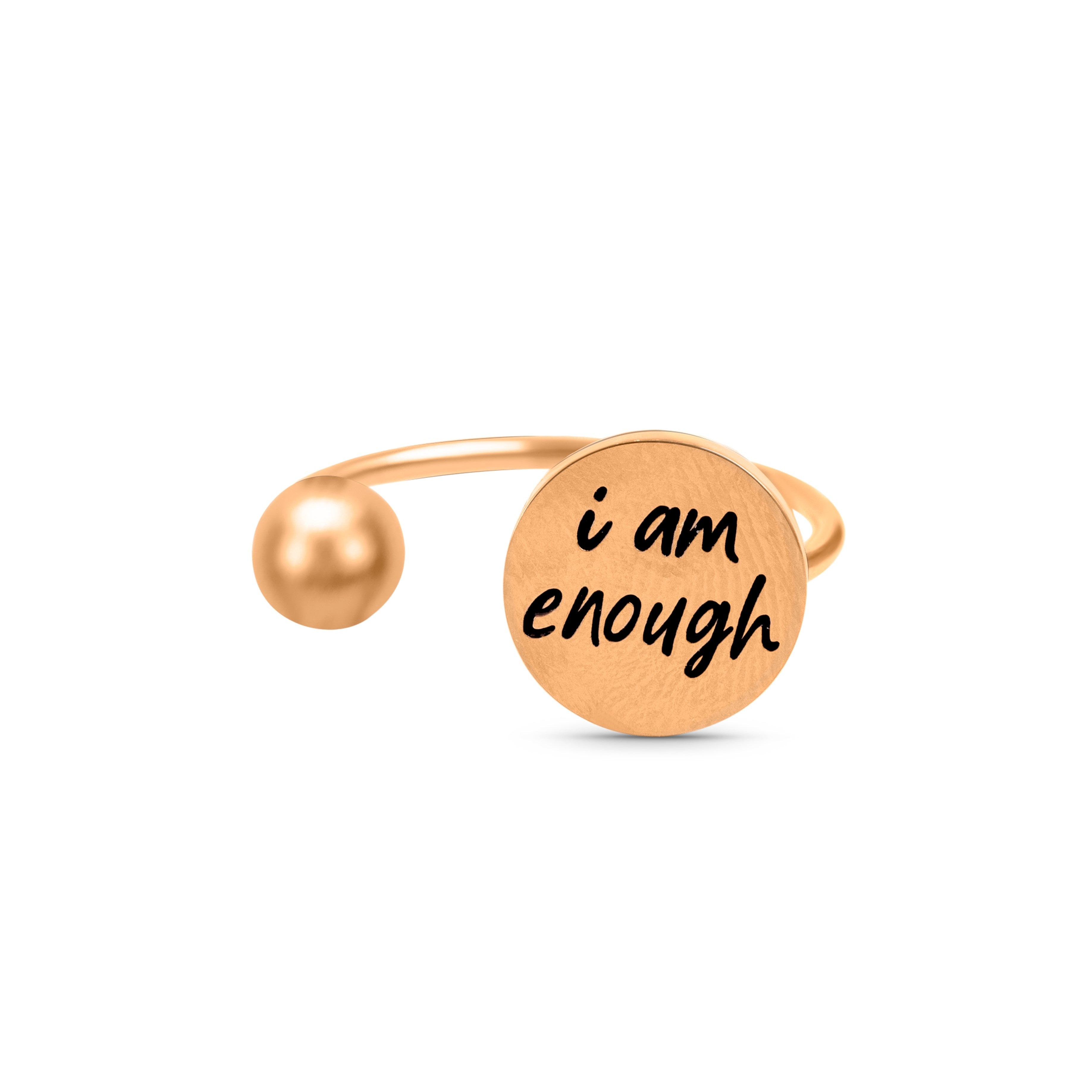 I Am Enough Plate Ring