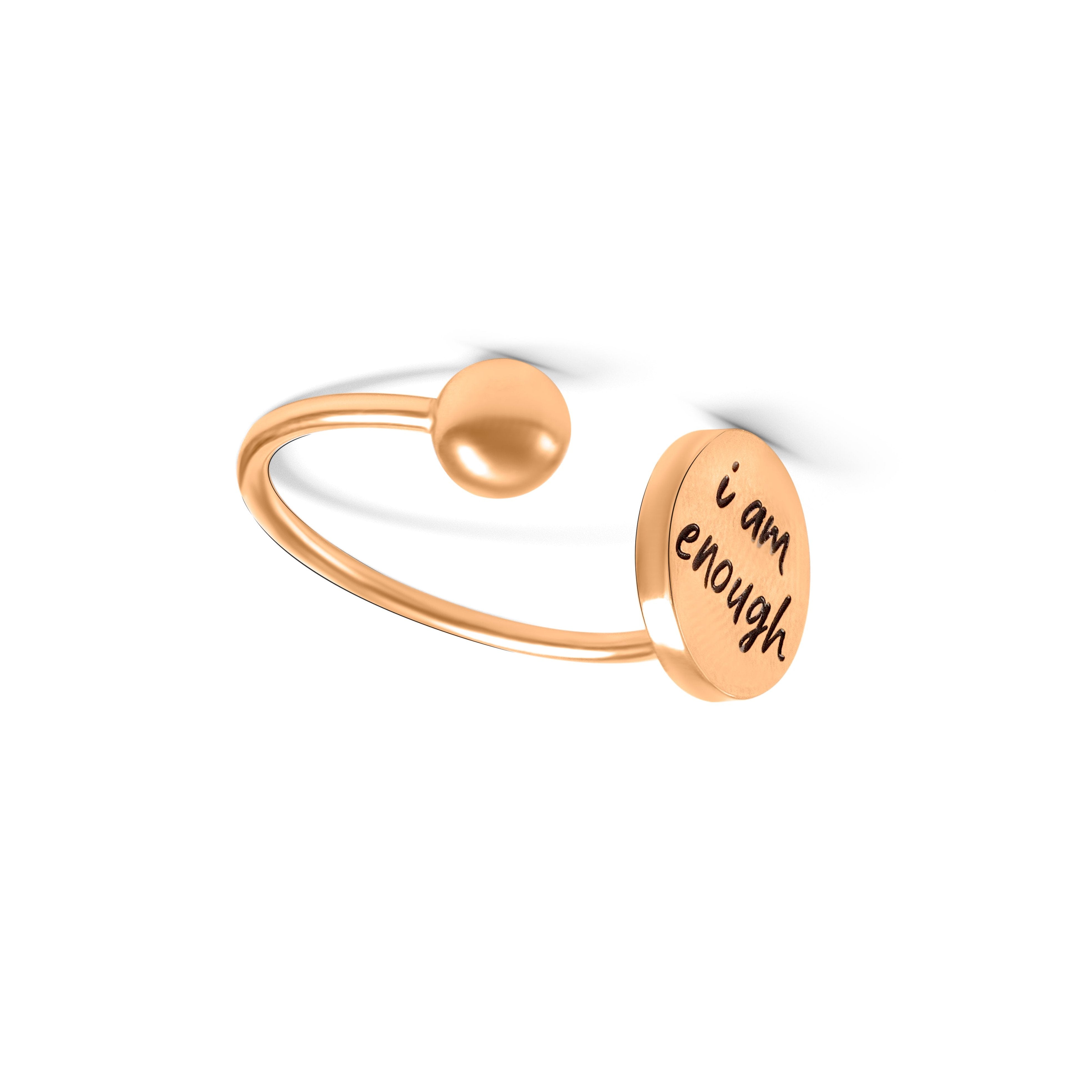 I Am Enough Plate Ring