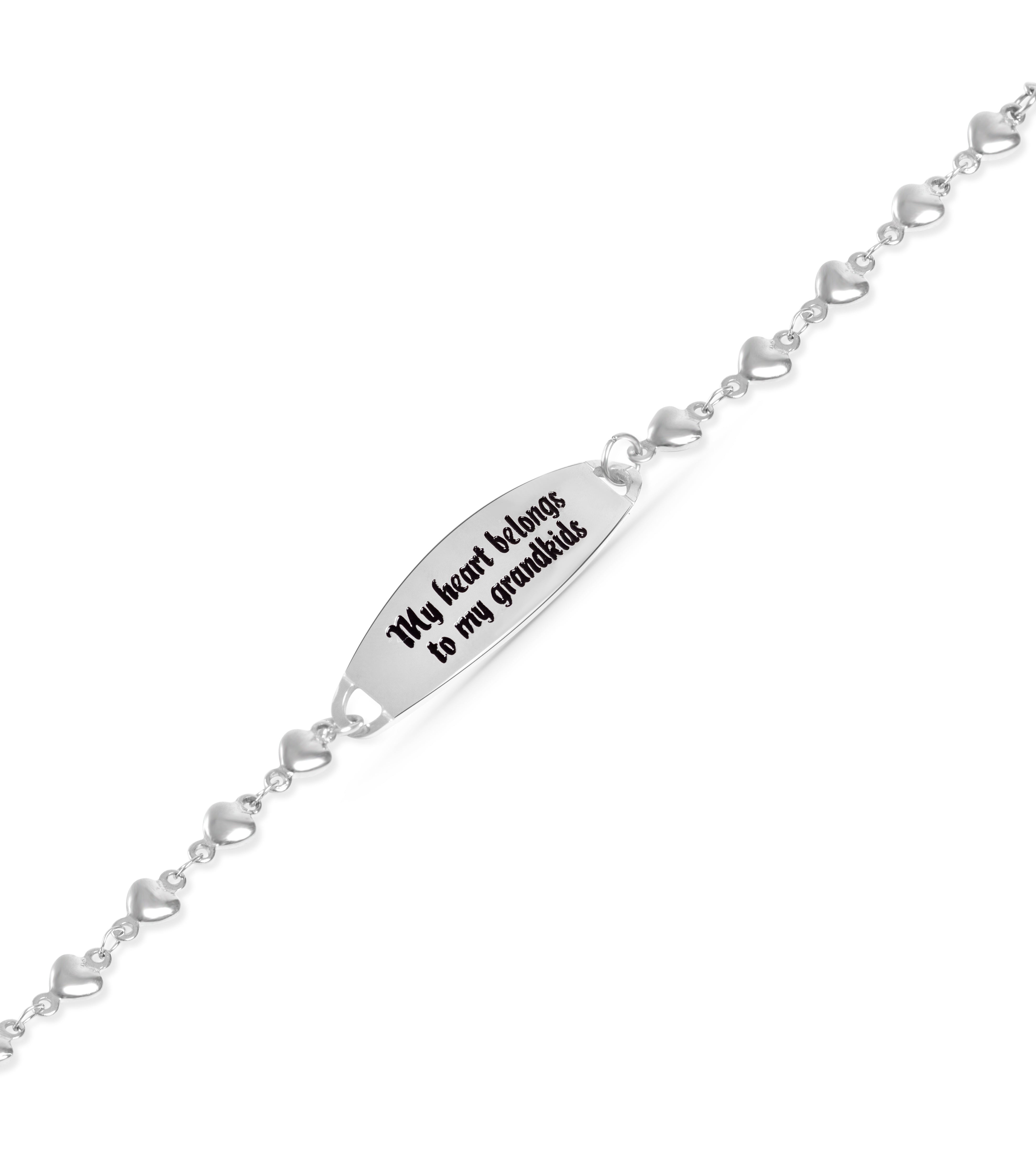 My Heart Belongs Bar Heart Bracelet