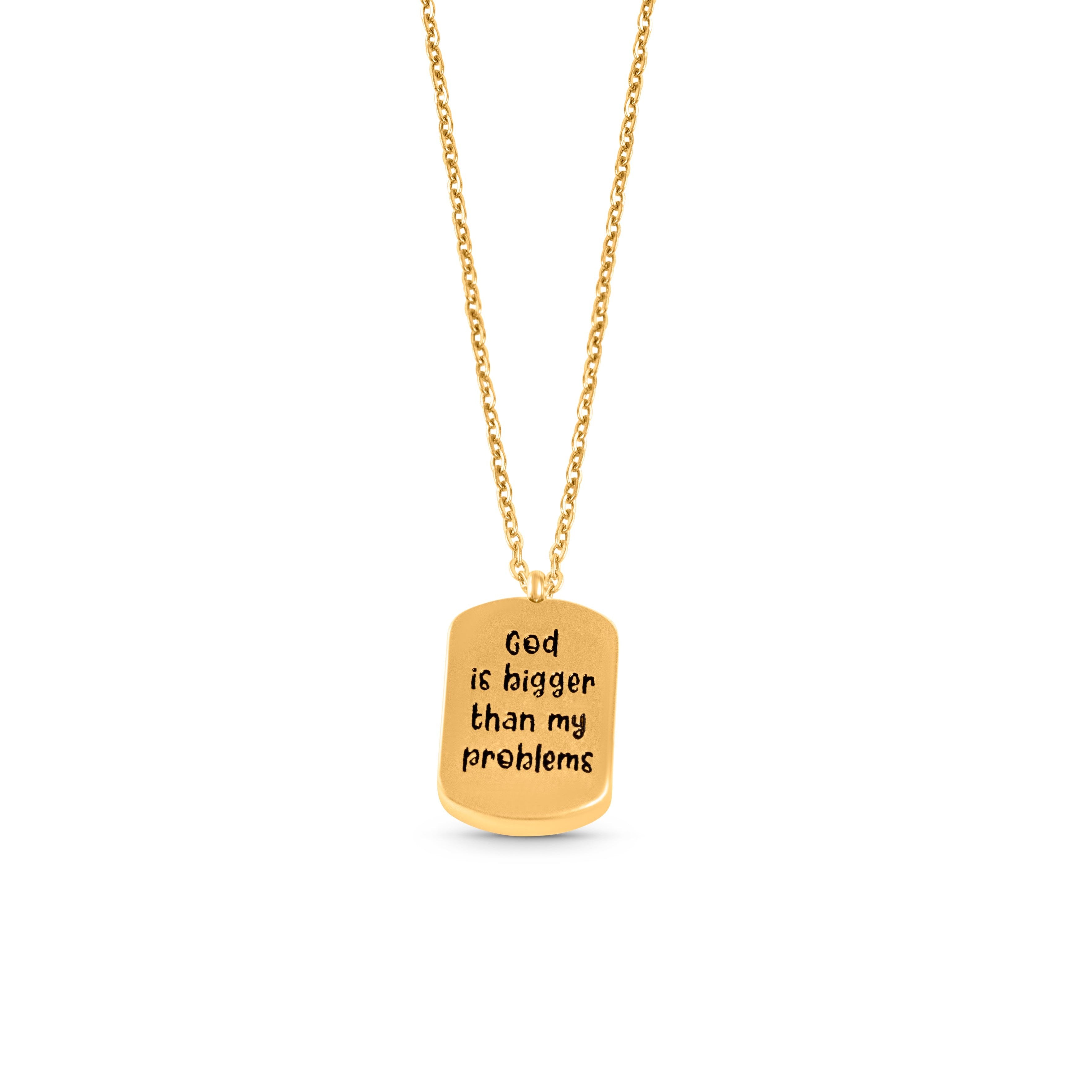 God is Bigger Gold Necklace