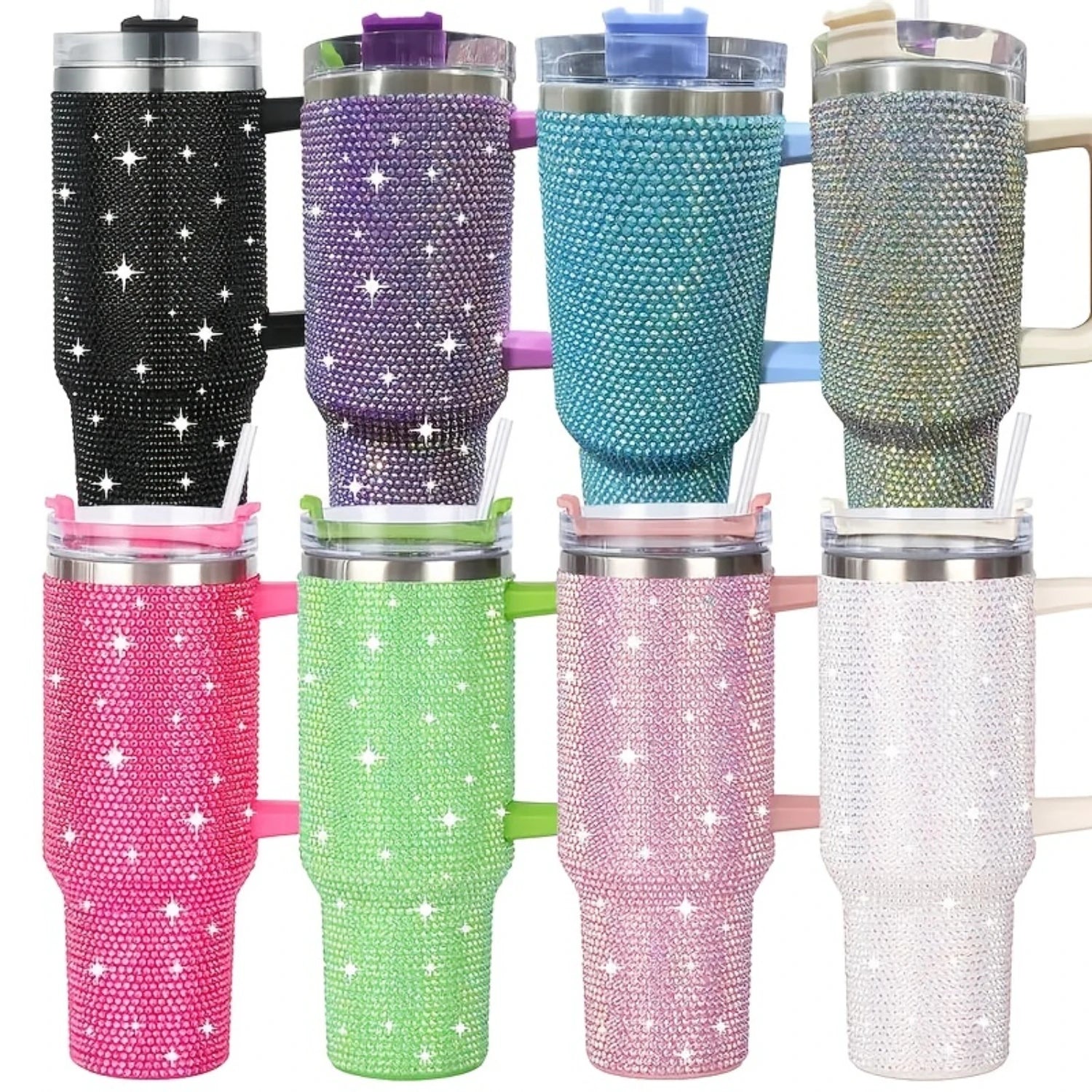 Sparkling Studded Tumbler With Lid