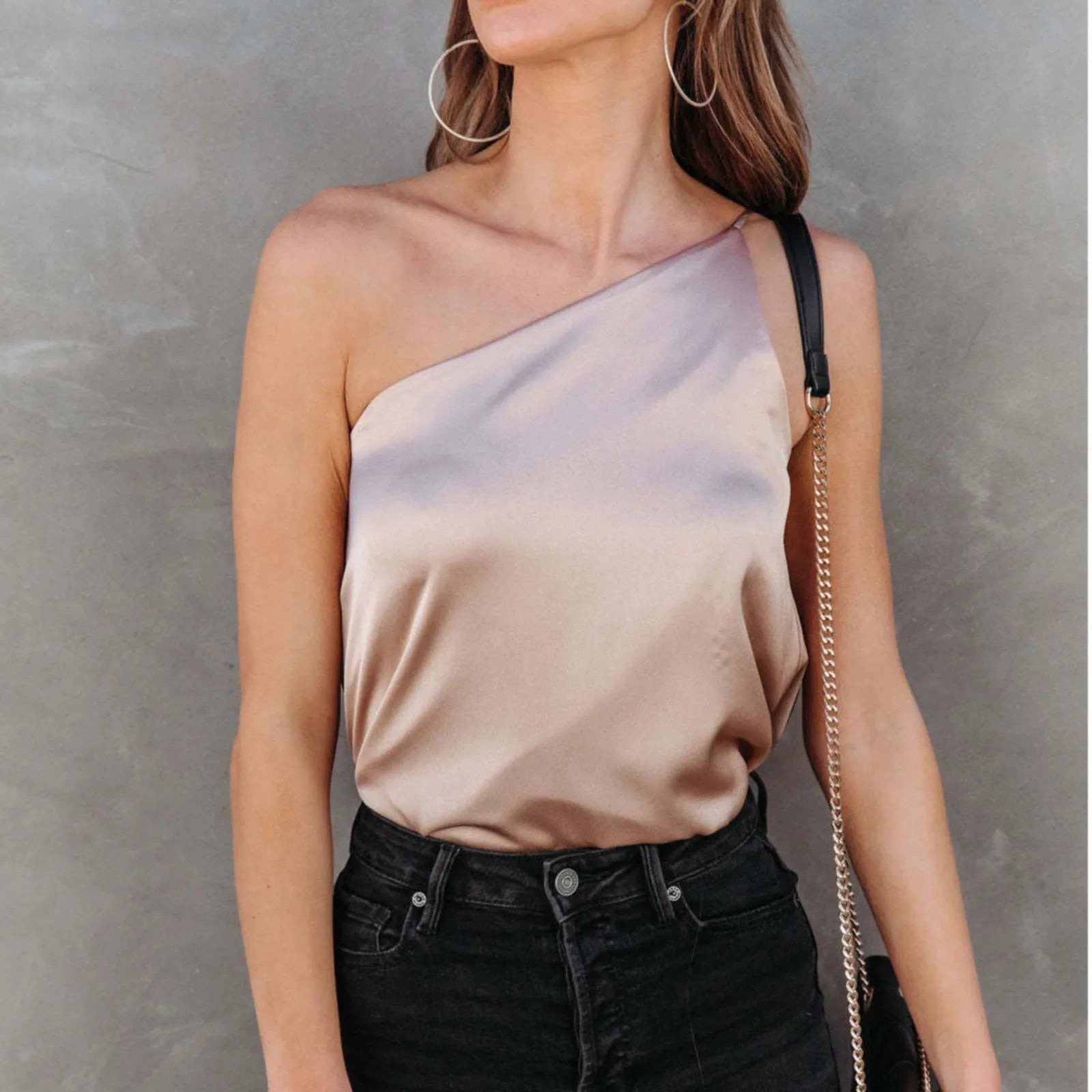 Silk Asymmetrical Top