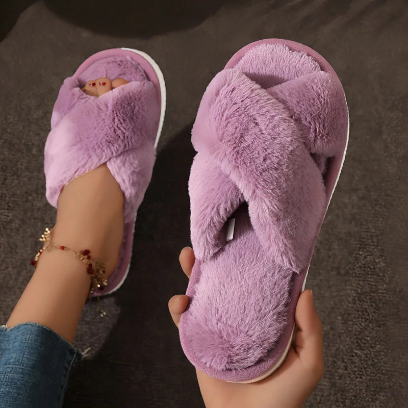 Fur Slippers (8 Colors)