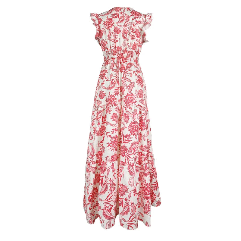 Floral Ruffles Long Dress