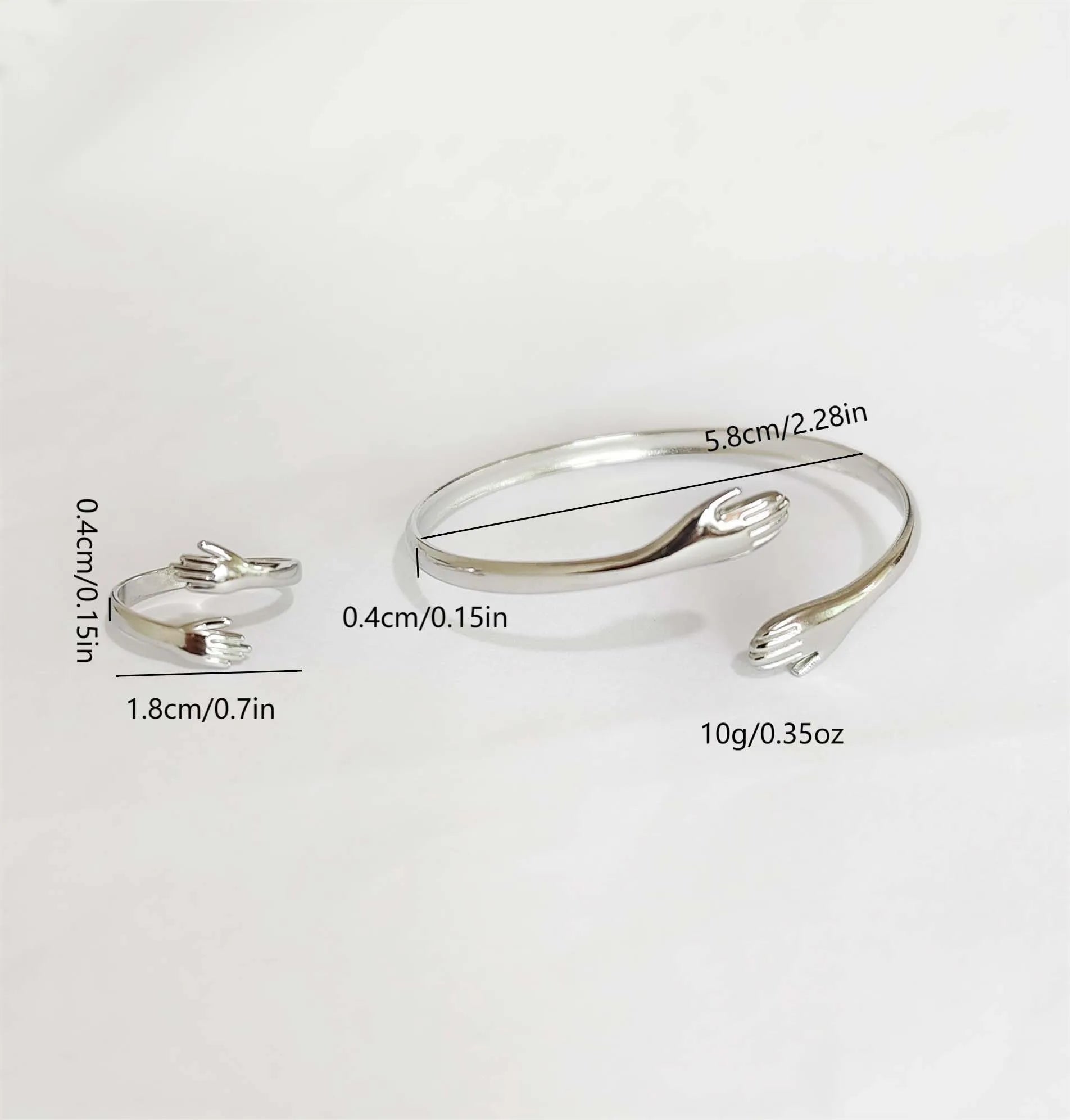 Hug Bangle and Ring Set