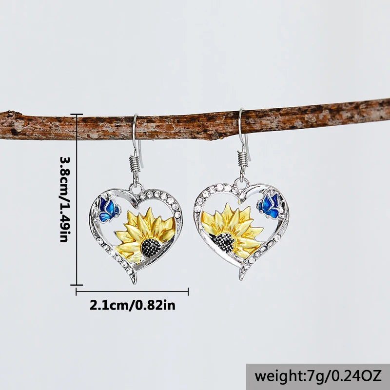 Sunflower Dangle Earrings