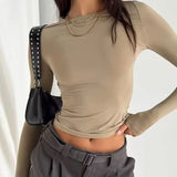 Long Sleeves Crop Top (3 Colors)