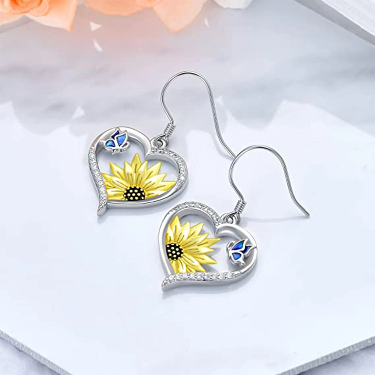 Sunflower Dangle Earrings