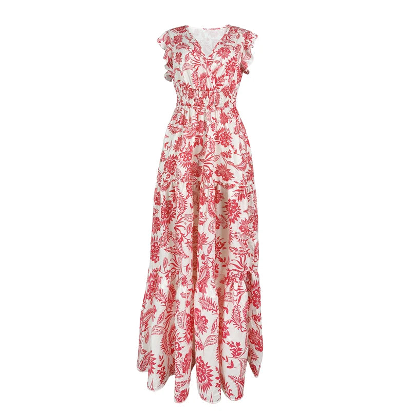 Floral Ruffles Long Dress