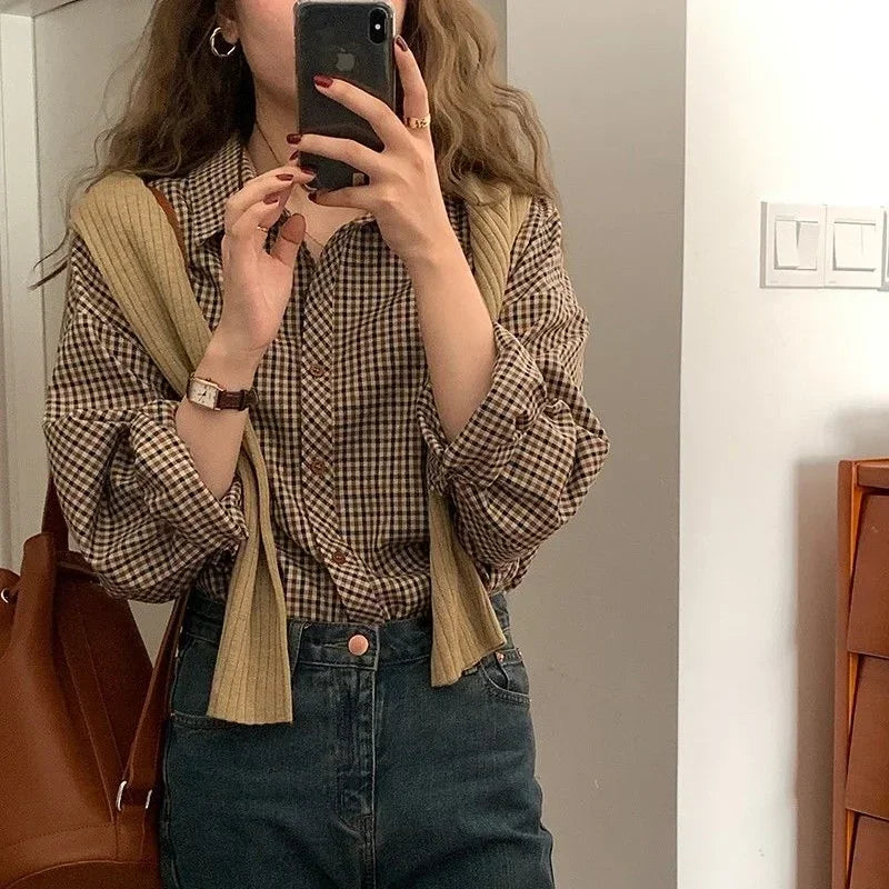 Plaid Blouse