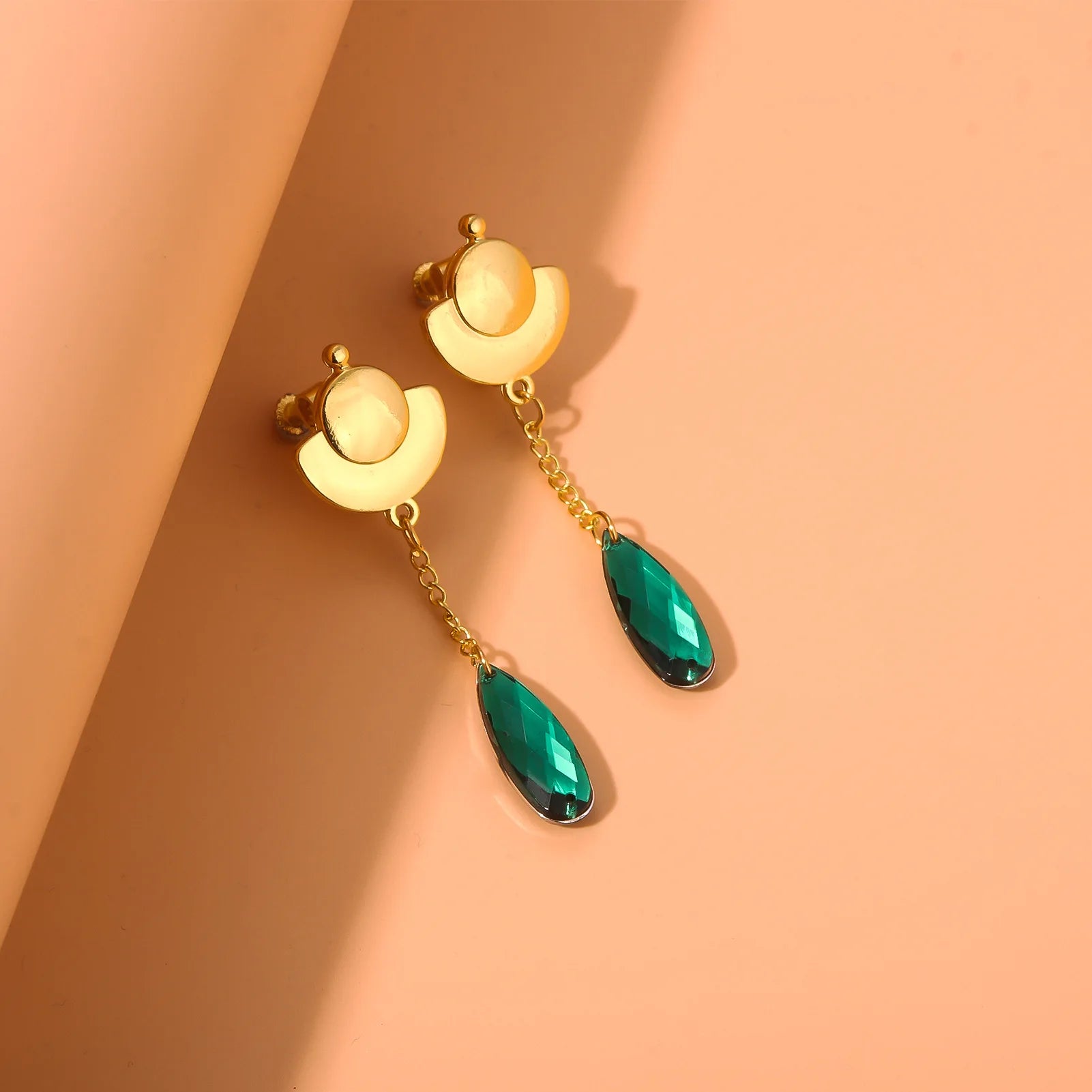 Emerald Clip Earrings