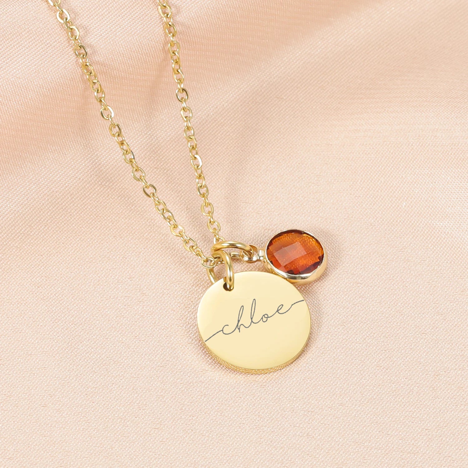 Personalized Birth Stone Necklace