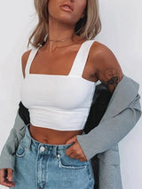 Square Neck Crop Top (5 Colors)