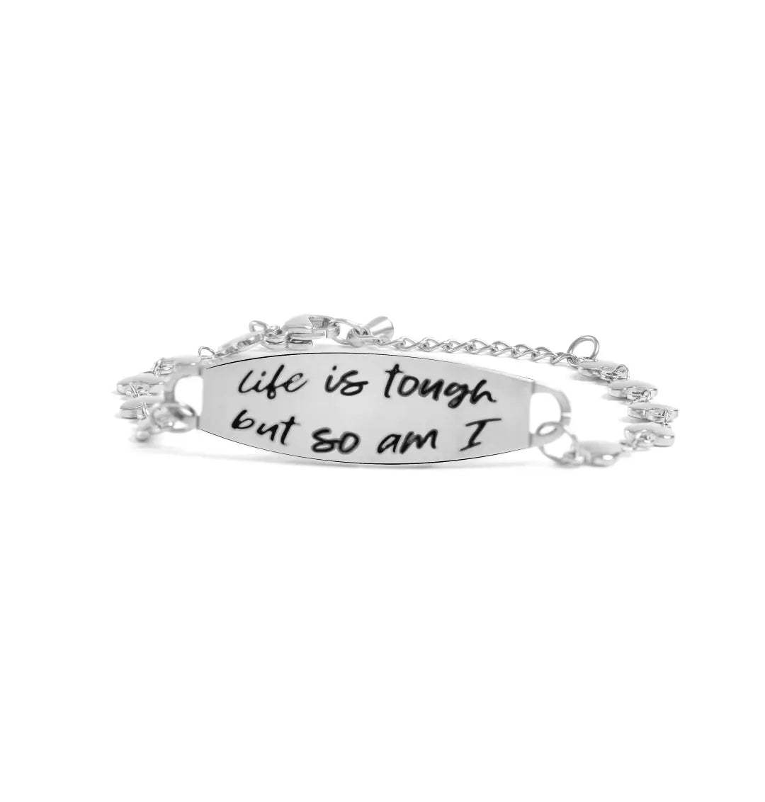 Life is Tough Bar Heart Bracelet - Exclusive Price