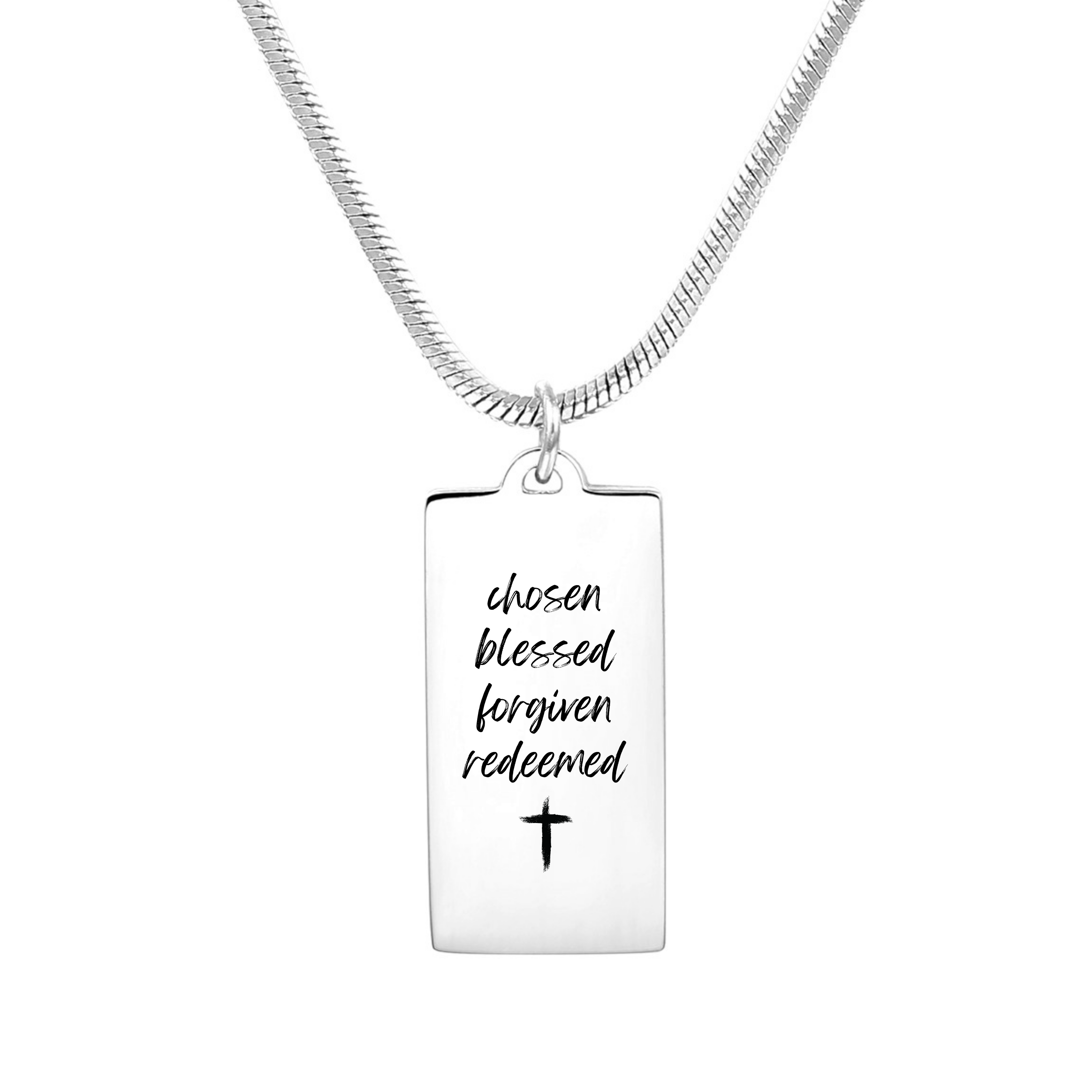 Chosen Blessed Forgiven Redeemed Necklace