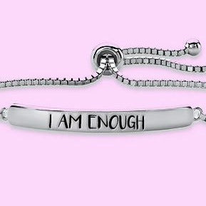 I Am Enough Drawstring Bracelet