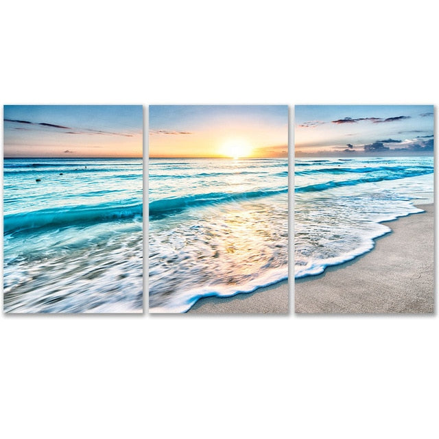 3 Sheets Nordic Beach Wall Poster