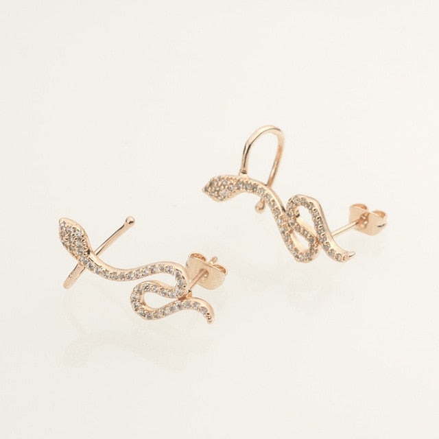 Snake Ear Jacket Earrings (3 Colors)