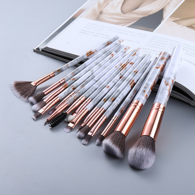 Marble Brush Set (15 Pieces/Set) (6 Colors)