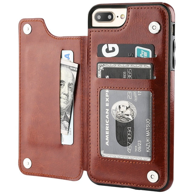 Retro Flip iPhone Leather Case (7 Colors)