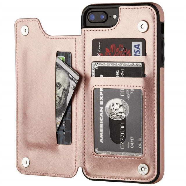 Retro Flip iPhone Leather Case (7 Colors)