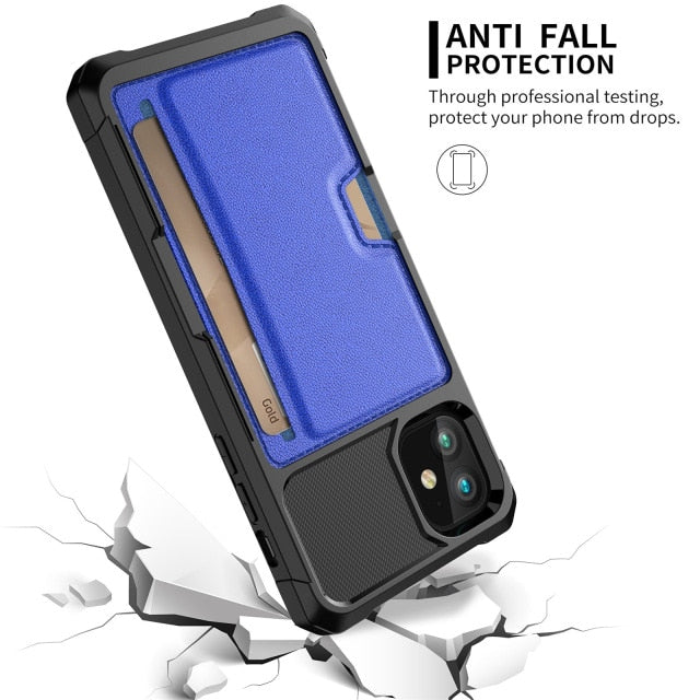 iPhone Leather Case with Card Holder (5 Variants)