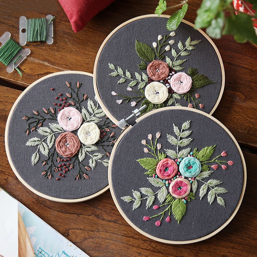 Floral Embroidery Starter Kit (15 Designs)