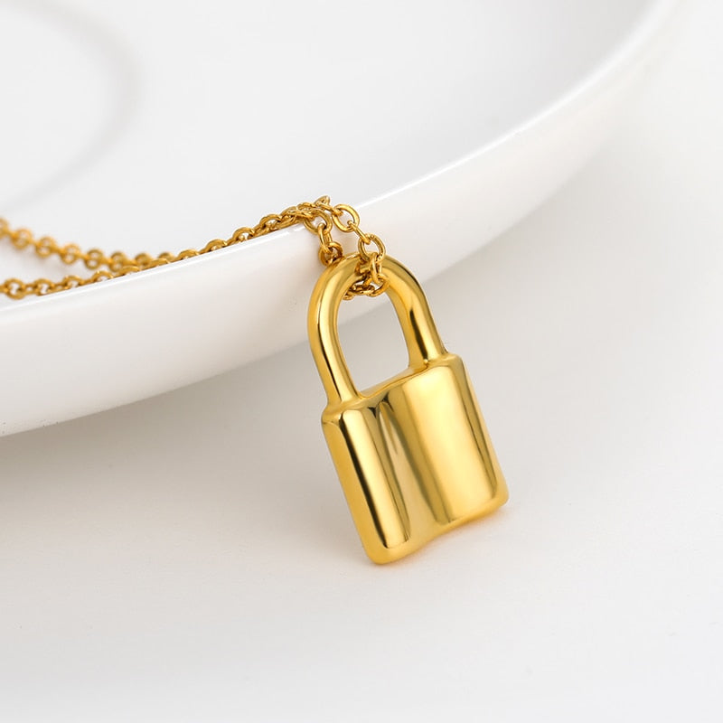 Lock Pendant Necklace