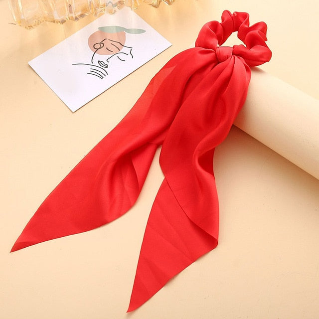 Satin Bowknot Hair Tie (13 Colors)