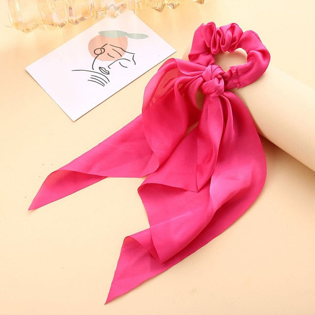 Satin Bowknot Hair Tie (13 Colors)