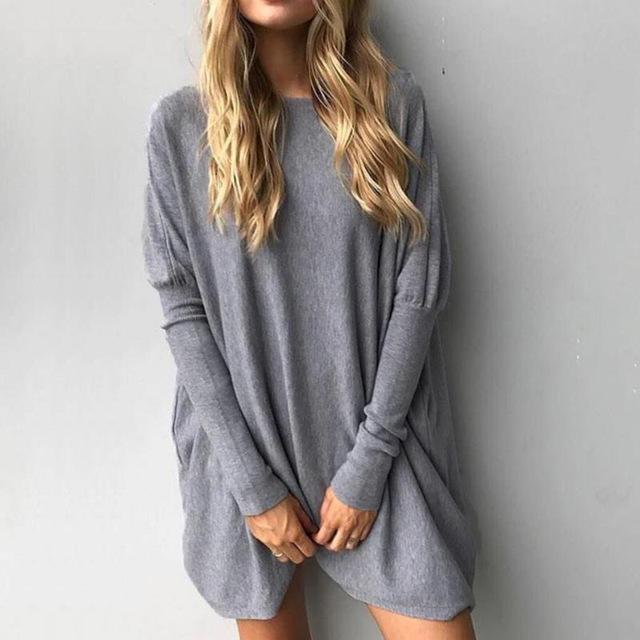 Long Sweater Fem Things Gray S