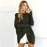 Long Sweater Fem Things Army Green L