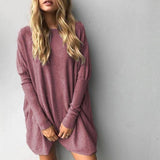 Long Sweater Fem Things Burgundy M